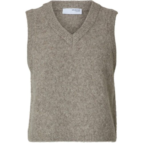 Selected Femme slfava knit vest 16095893 irish cream