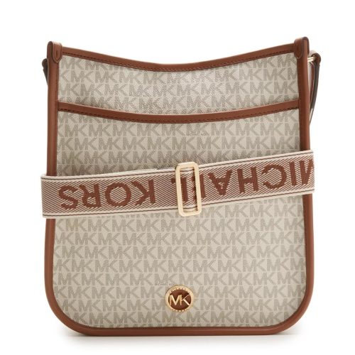 Michael Kors Crossbody bags – Michael Kors Luisa Umhängetasche Braun/Weiß 30R4G9 in bruin