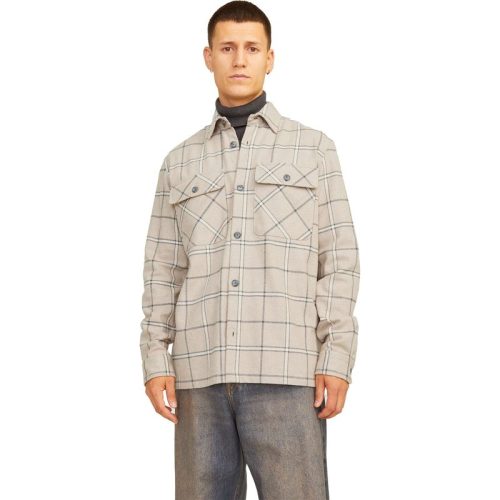 Jack & Jones Jprraymond melange check ls overshirt sn pure cash