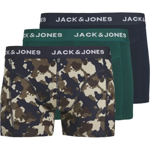 Jack & Jones Heren plus size boxershorts trunks jaccamoflage 3-pack