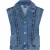 Indian Blue Meisjes denim gilet embroidery medium denim