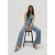 Homage to Denim Denim flowy jumpsuit met riem