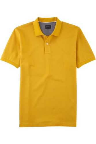 OLYMP Casual Regular Fit Polo shirt Korte mouw maïs