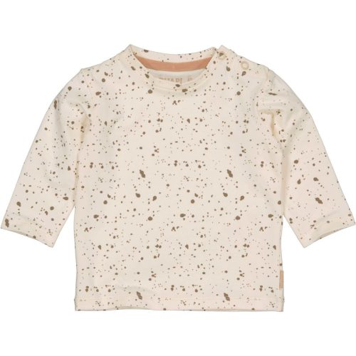 Quapi Newborn baby jongens shirt on aop camel soft splash