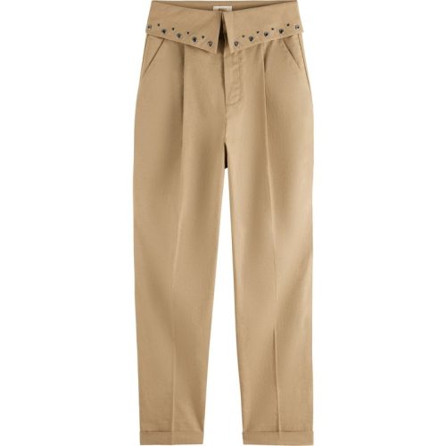 Scotch & Soda Lily waist flap linen pant light army