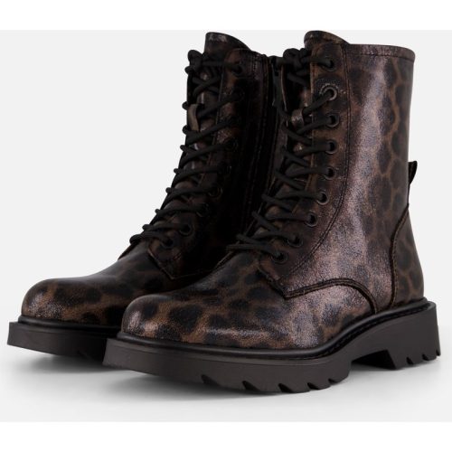 Tamaris Tamaris Leopard Veterboots zwart Textiel