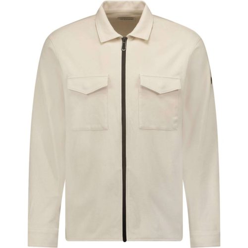 No Excess Overshirt met ritssluiting stretch cream