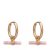 Rachel Jackson London Oorbellen – 22K Plated Mini T Bar Huggie Hoop Earrings in gold