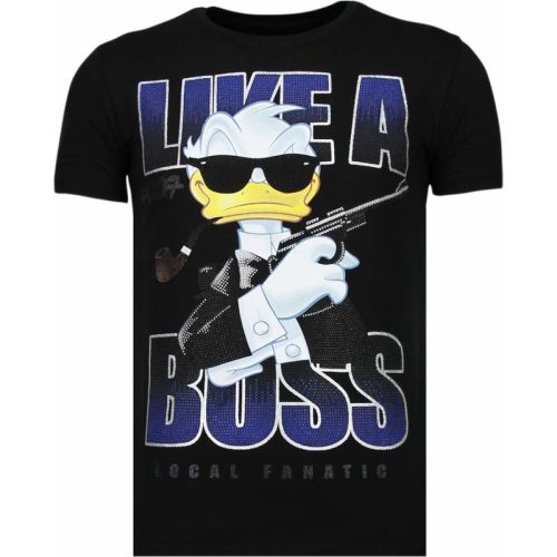 Local Fanatic Like a boss rhinestone t-shirt