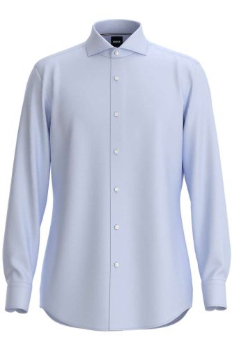 BOSS Slim Fit Overhemd blauw, Effen