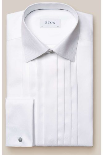 ETON Slim Fit Gala shirt wit, Effen