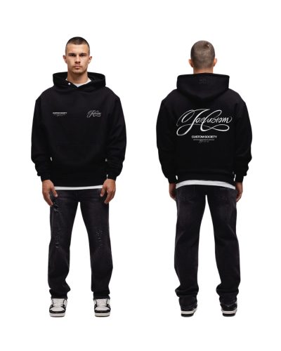 JorCustom Signature Oversized Hoodie Black