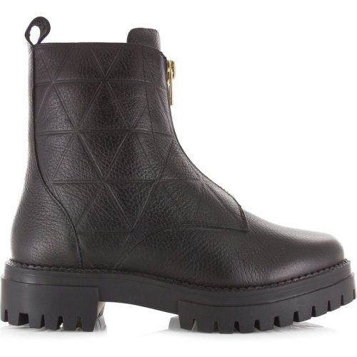 Shoecolate Leren boots met front zip biker boots dames