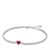 Pandora Armbanden – Heart sterling silver tennis bracelet with red cry in red