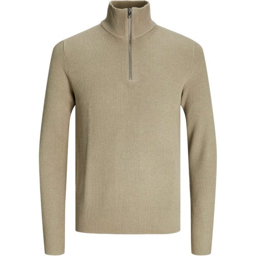 Jack & Jones Jjeperfect knit half zip sn zand