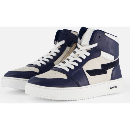 Muyters Muyters hoge Sneakers blauw Leer