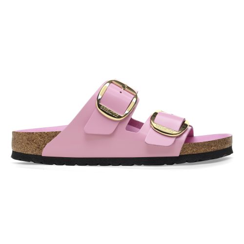 Dames muiltjes Birkenstock Arizona Big Buckle Natural Leather Patent