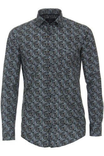 Casa Moda Casual Fit Overhemd blauw, Motief