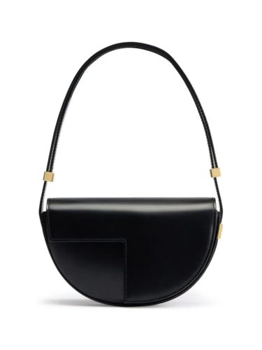 Patou Shoppers – Black Calf Leather Bag in zwart