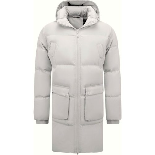 Local Fanatic Lange gedateerde puffer parka jas met afneembare capuchon 3361