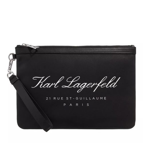 Karl Lagerfeld Pochettes – Hotel Karl Sm Pouch Tech Leath in zwart