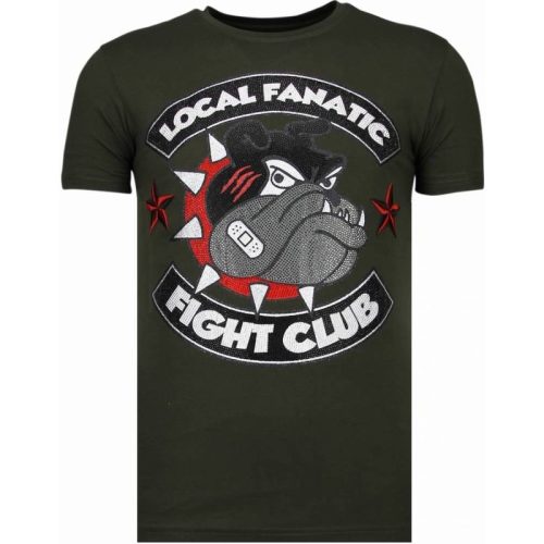 Local Fanatic Fight club spike rhinestone t-shirt