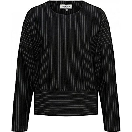 &Co Woman Top danila pinstripe punta black