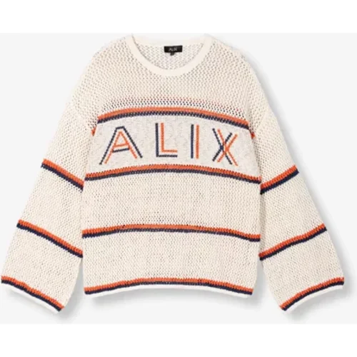 Alix The Label Ajour pullover soft white –