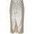 Only Onllola-elyna hw metal long skirt p zilverkleurig