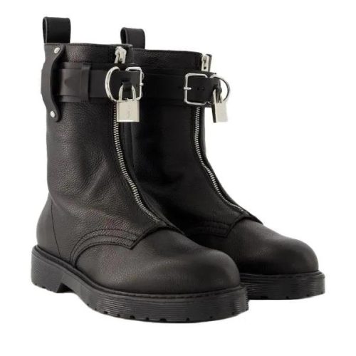 J.W.Anderson Boots & laarzen – Punk Combat Boots – Leather – Black in zwart