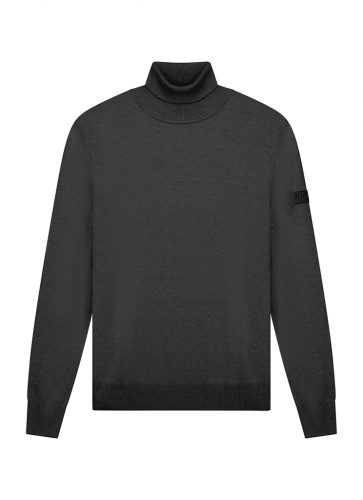 Malelions Mm3-aw24-13 Knitted Turtleneck Trui 900 Black