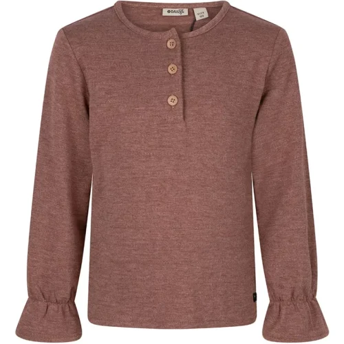 DAILY 7 Meisjes shirt fancy cuff dark mauve