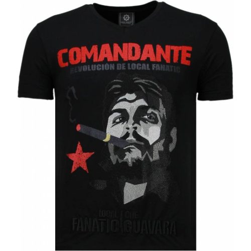 Local Fanatic Che guevara comandante rhinestone t-shirt