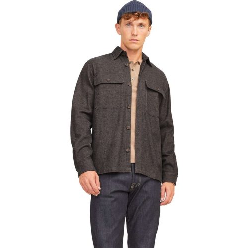 Jack & Jones Jprraymond melange solid ls overshirt sn slate bla