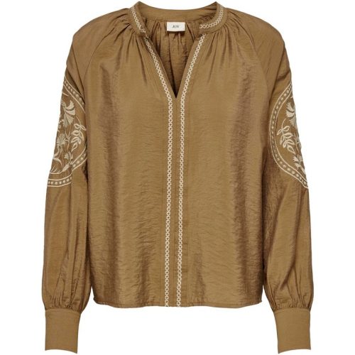 Jacqueline de Yong Jdygreta ls embroidery top wvn camel