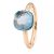 Capolavoro Ringen – Happy Holi 18k rose gold, topaz sky blue cabochon in gold