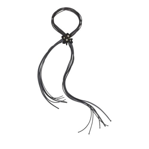 Dorothee Schumacher Kettingen – DANGLING FLOWER tassle necklac in black