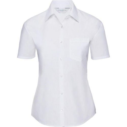 Russell Athletic Collectie dames korte mouwen poly-katoen easy care poplin shirt