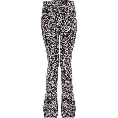 Geisha Meisjes flair broek aop koraal /