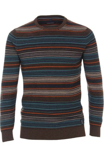 Casa Moda Casual Trui ronde hals blauw, Effen