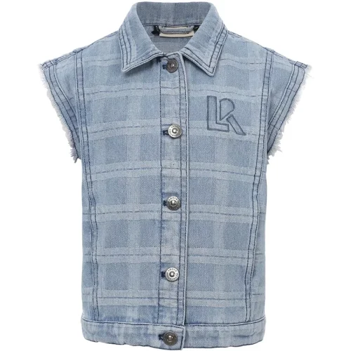 Looxs Revolution Meisjes gilet denim geruit