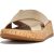 FitFlop F-mode metallic leather/cork flatform cross slides