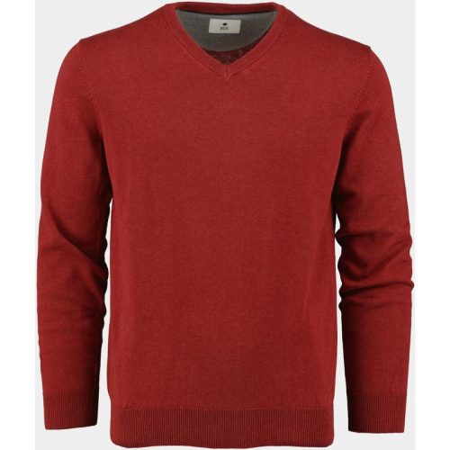 Bos Pullover Rood Katoenen V-hals 428100CCT/365