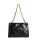 Tory Burch Shoppers – Kira’ Black Leather Shopping Bag in zwart