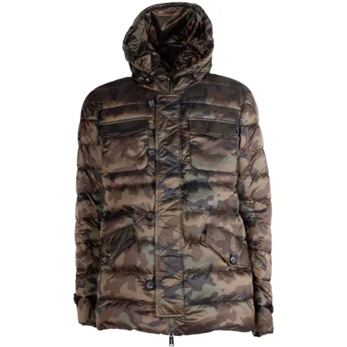 Add Official Korte camouflage nylon jas met donsvulling