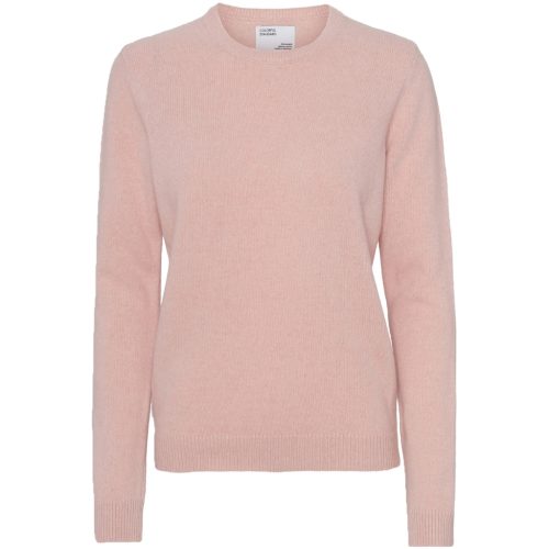 Damestrui met Ronde Hals in wol Colorful Standard Classic Merino Faded Pink