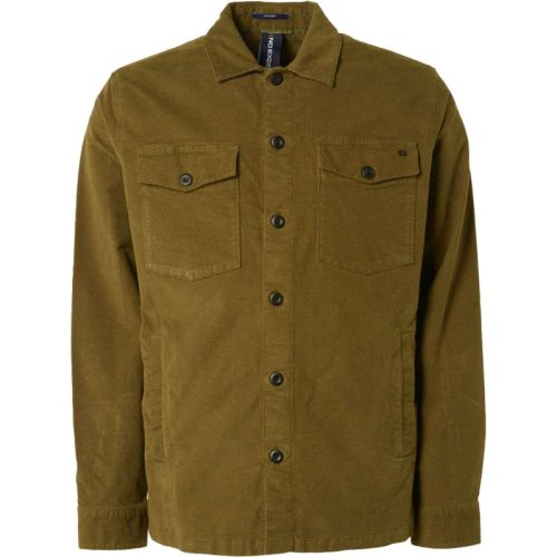 No Excess Overshirt button closure structure moss