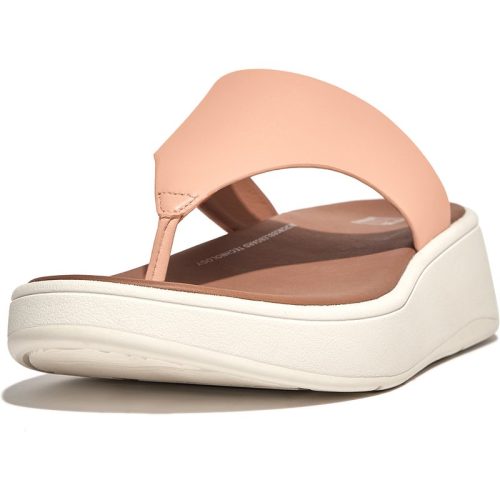 FitFlop F-mode leather flatform toe-post sandals