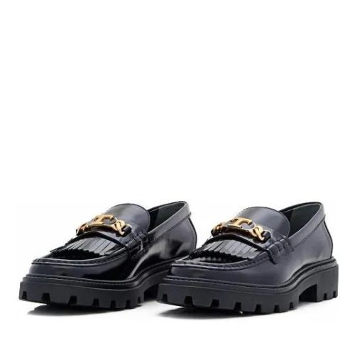 Tod’s Loafers – Logo Chain Leather Loafers in zwart