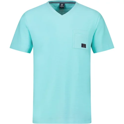 Lerros Heren v-hals shirt 24531801 410 iced mint